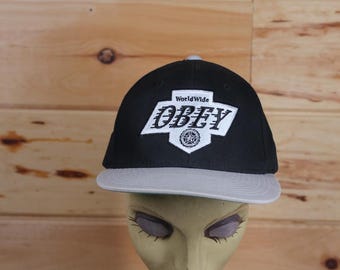 Casquette Snapback Obey Worldwide Propaganda Bleu/Gris – Taille Unique Ajustable