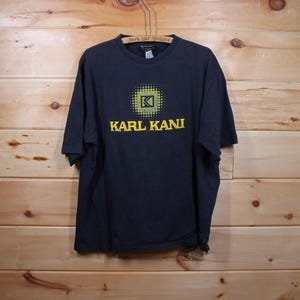 Vintage Karl Kani Classic Logo 90s Hip Hop Blue T-Shirt Adult Size 2XL