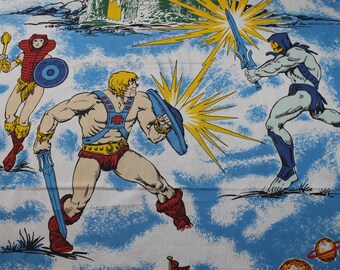 Masters of the Universe ヴィンテージ シーツ1983 LICENSED Vintage 1983 Heman and the Masters of the Universe, MOTU