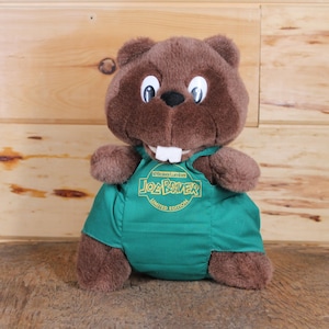 Vintage Beaver Lumber Plushie Promotional Ganz Stuffed Animal Joe Beaver Limited Edition