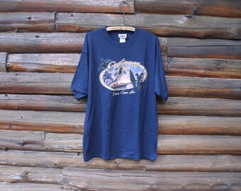 Koszulka Vintage Disney Cruise Line Castaway Cay Mickey Mouse w kolorze niebieskim, rozmiar dla dorosłych XL