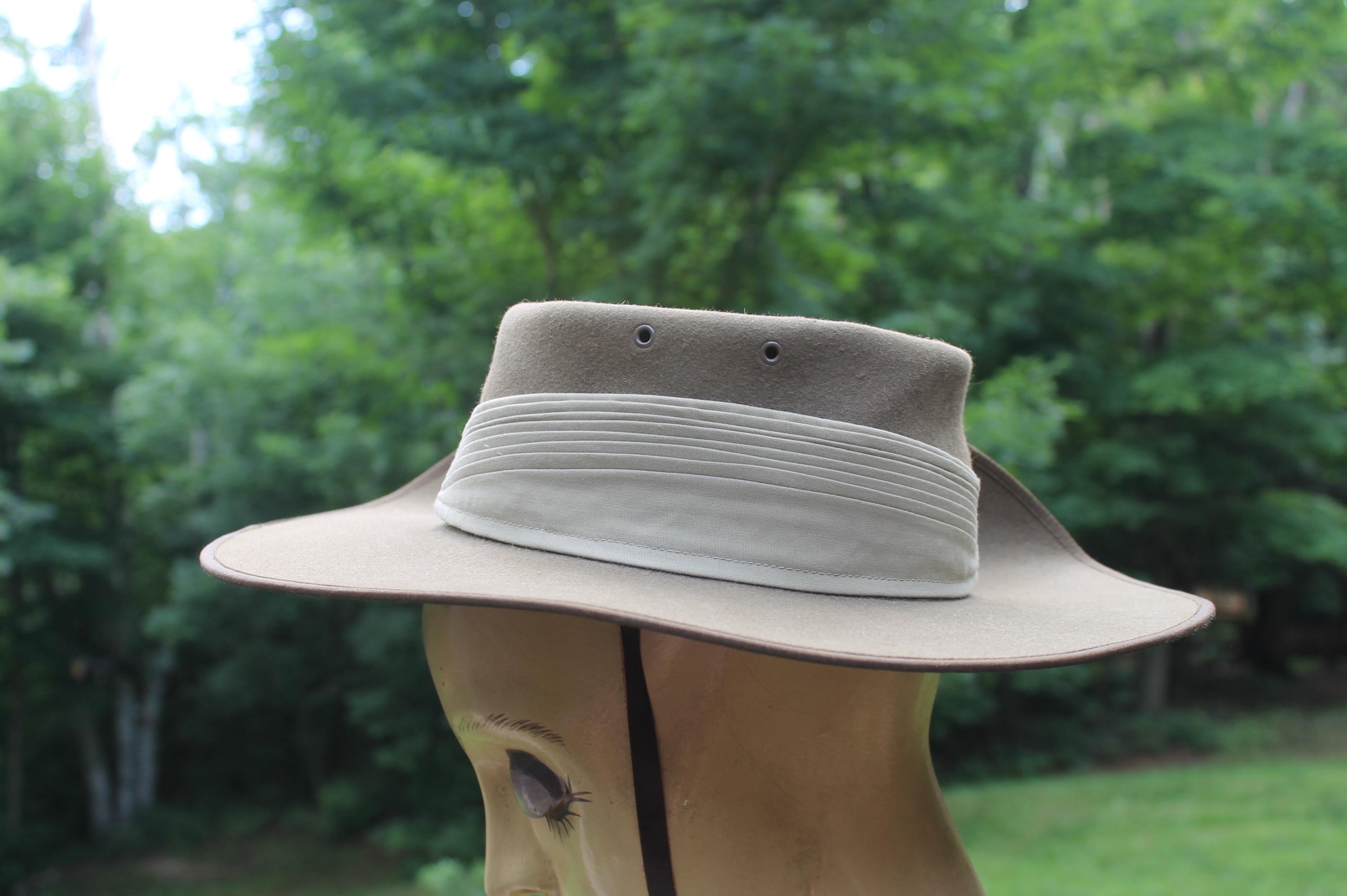 Vintage Australian Made Akubra Pure Felt Bucket Outback  display picture 2