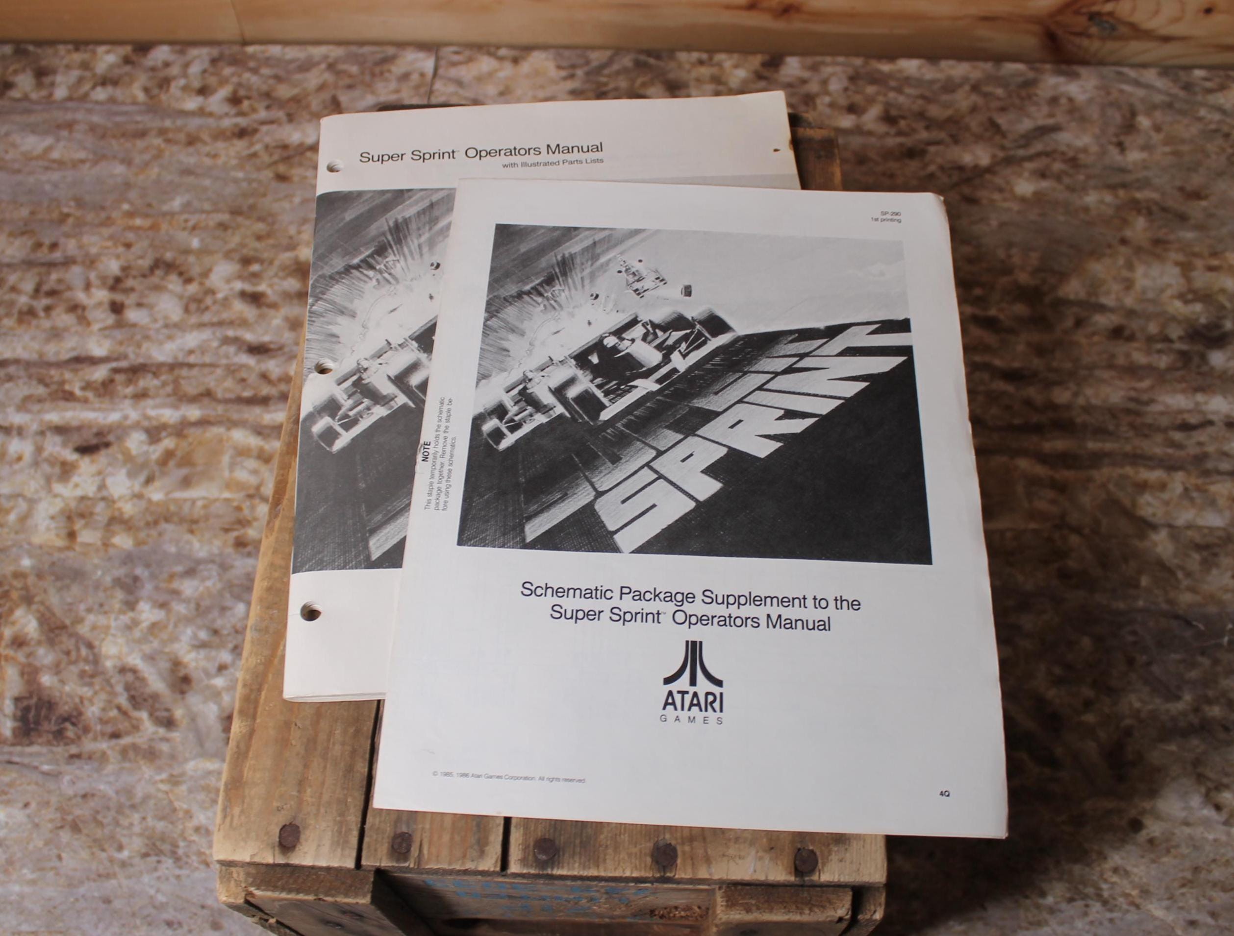 Vintage Super Sprint Arcade Machine Schematic Package Owners Manual ...
