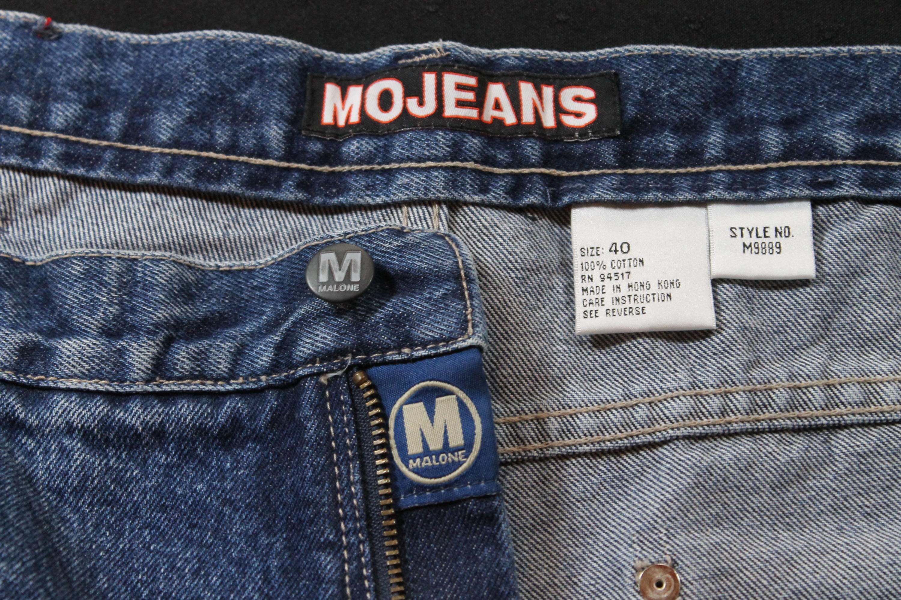 Vintage Maurice Malone Mojeans Blue Jeans Denim 90s Hip Hop Baggy