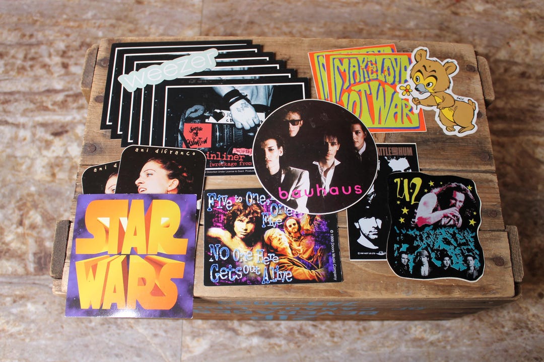 Vintage Rock Band Sticker Lot - 17 Retro Rock and Roll Authentic ...