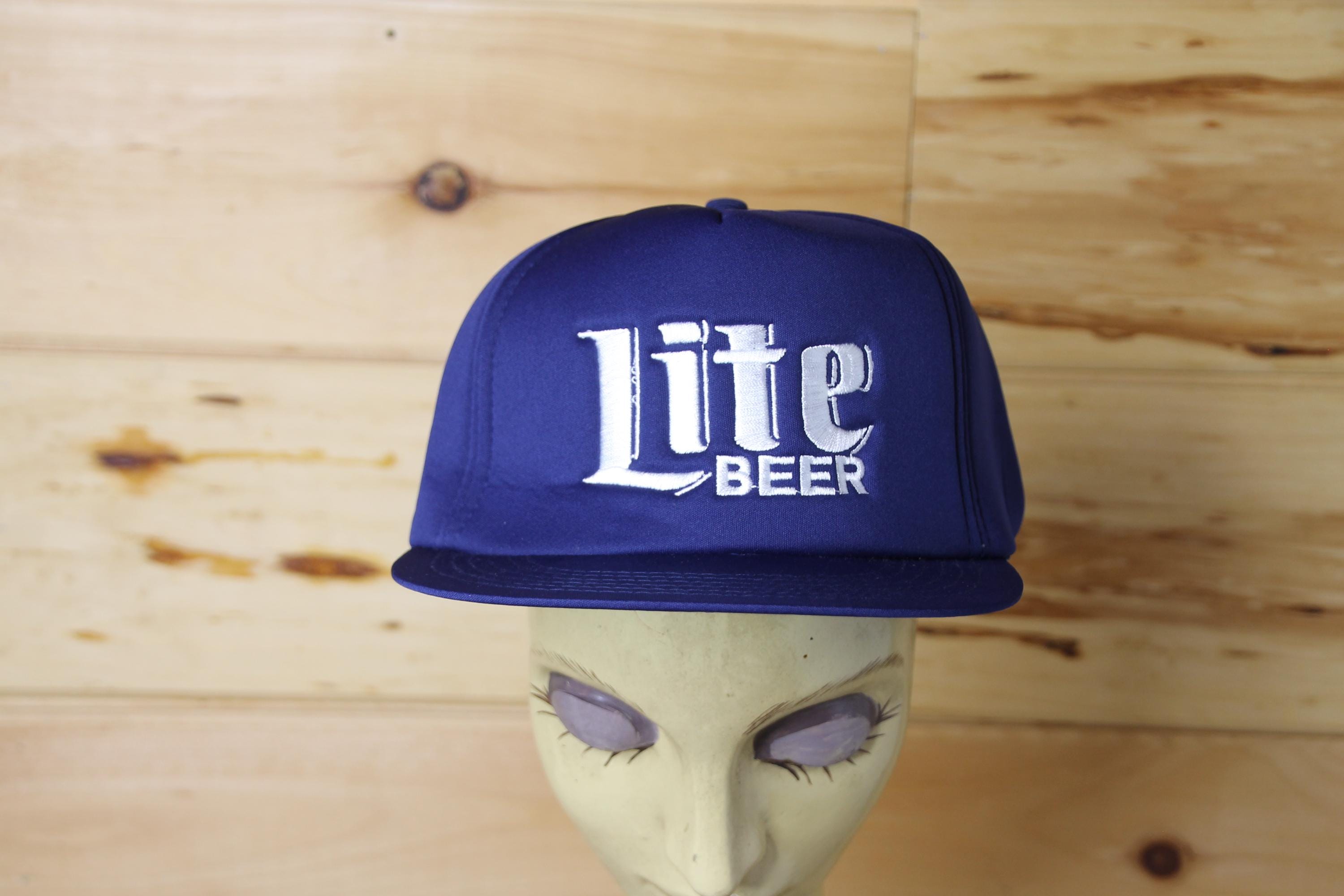 Casquette Snapback Homme Miller Lite H3 Réglable Grise Bleu