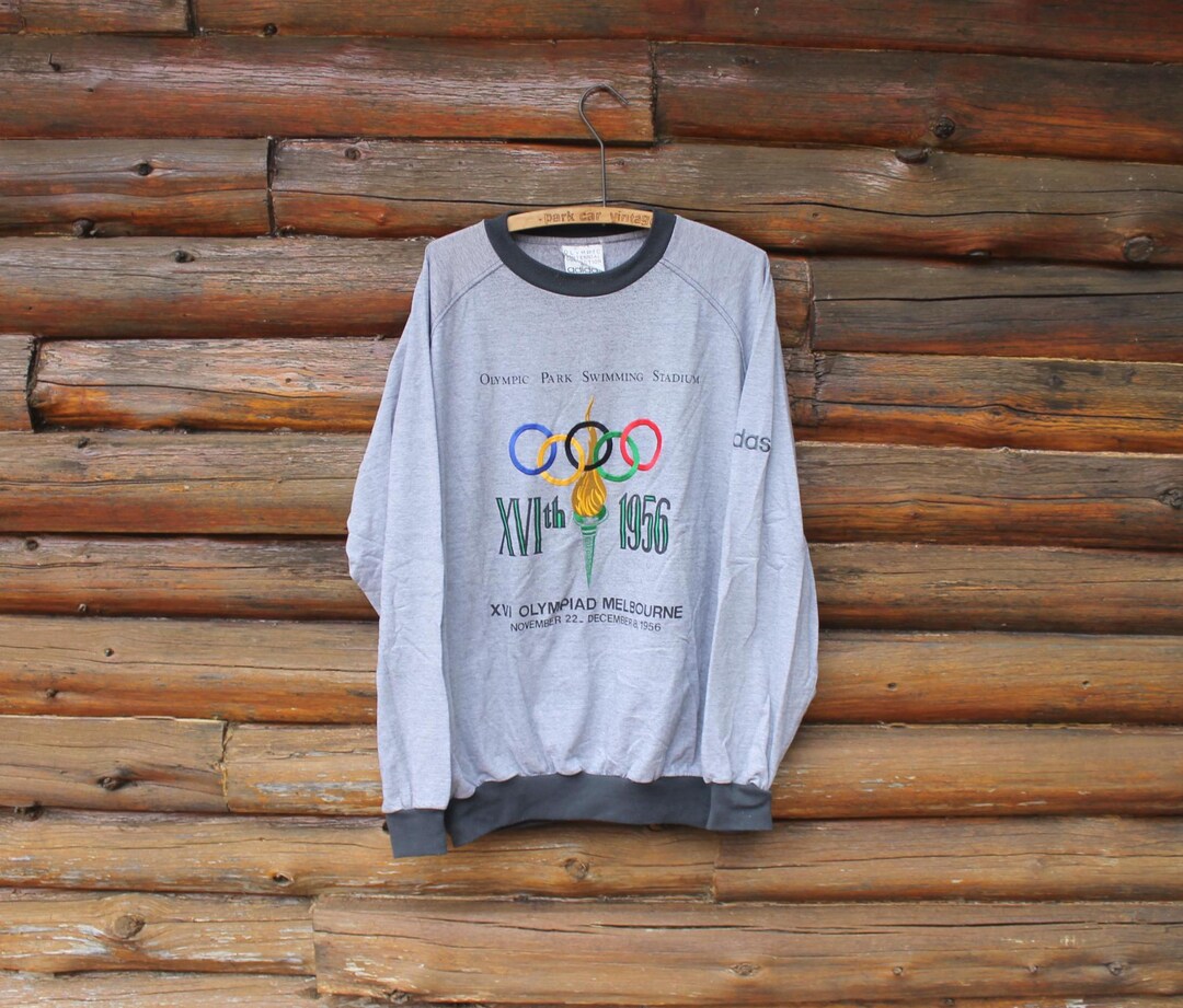 Vintage Adidas Olympic Centennial Collection Swimming Stadium Grey