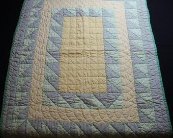 Vintage Quilt Pattern Double Sided Themed Baby Crib Blanket