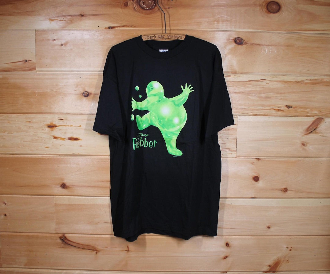 Vintage Disney Flubber 1997 Movie Promo Promotional Black T Vintage Disney Flubber 1997 Movie Promo Promotional Black T