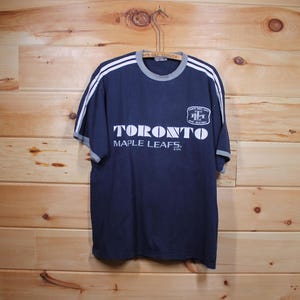 Vintage Toronto Maple Leafs NHL Hockey Blau T-Shirt Erwachsene Größe XL