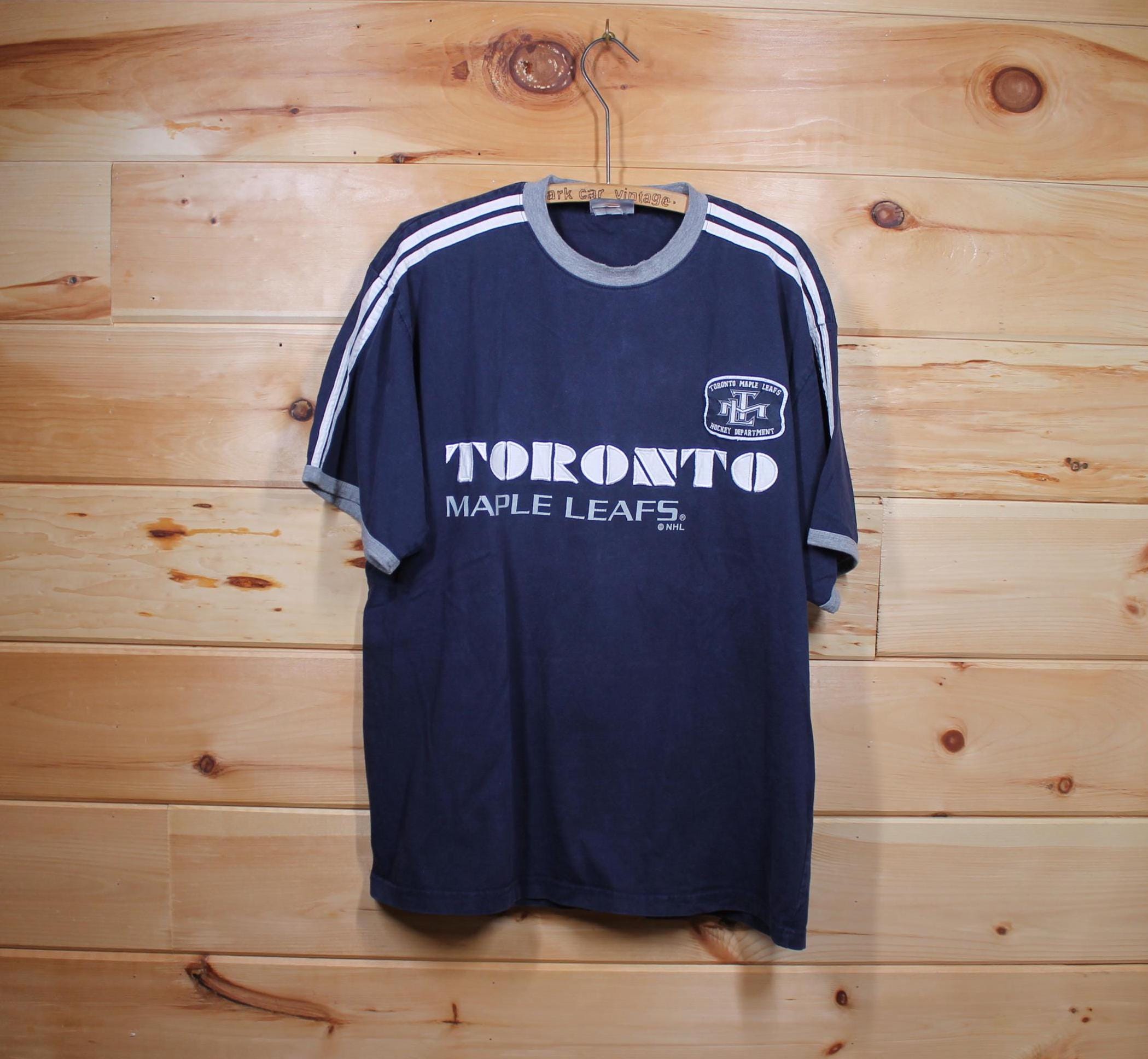 90s古着　ヴィンテージ　ロゴTシャツ　NHL メープルリーフス　アイスホッケー