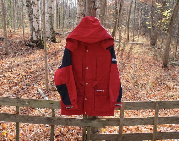 Pelle Pelle Marc Buchanan 90s ジャケット 肉厚 Vintage Pelle Pelle Marc Buchanan Hooded 90s Hip Hop Full Zip Red