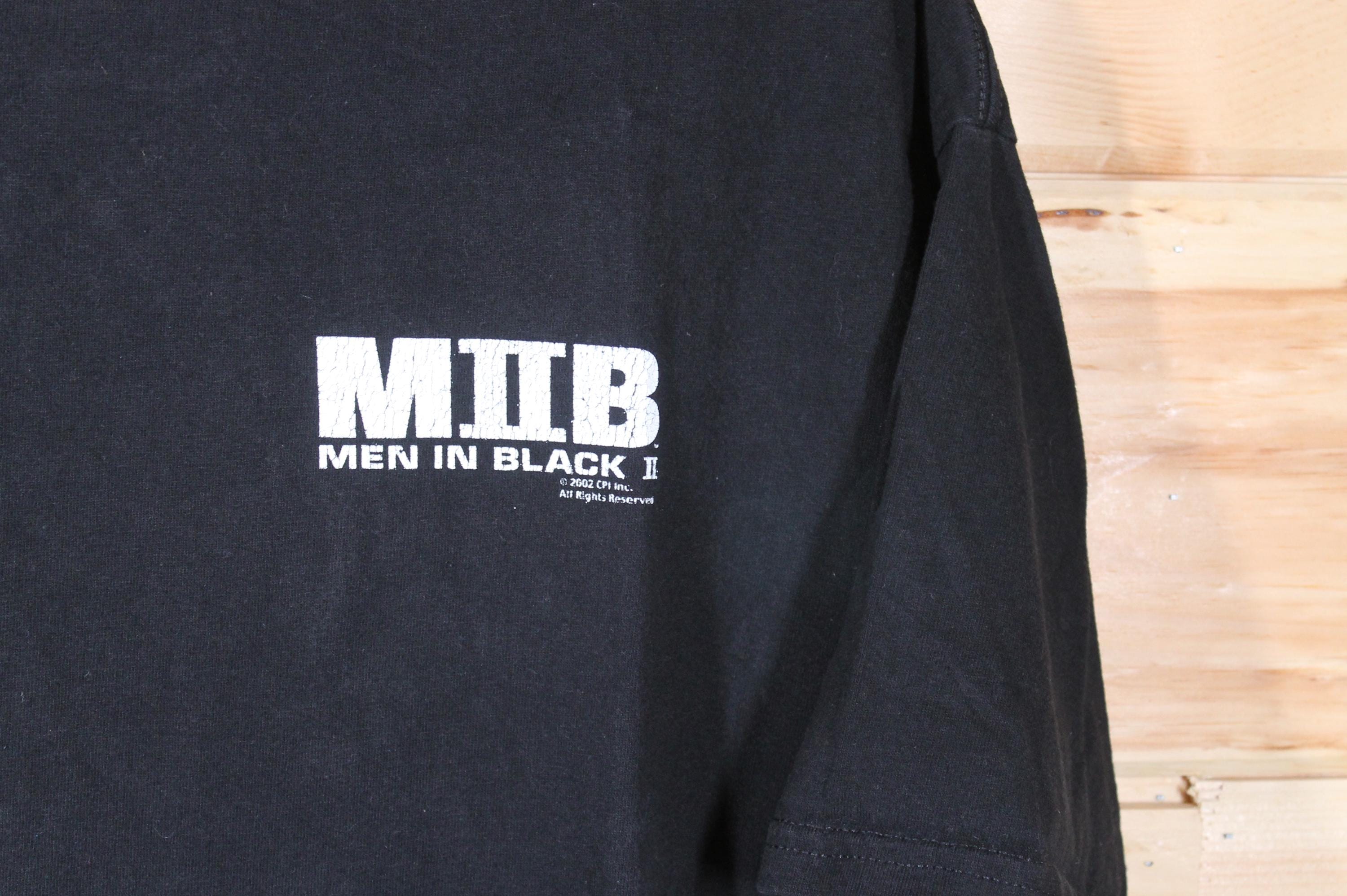 Vintage Men in Black 2 Movie Promo Promotional Black T-shirt Adult