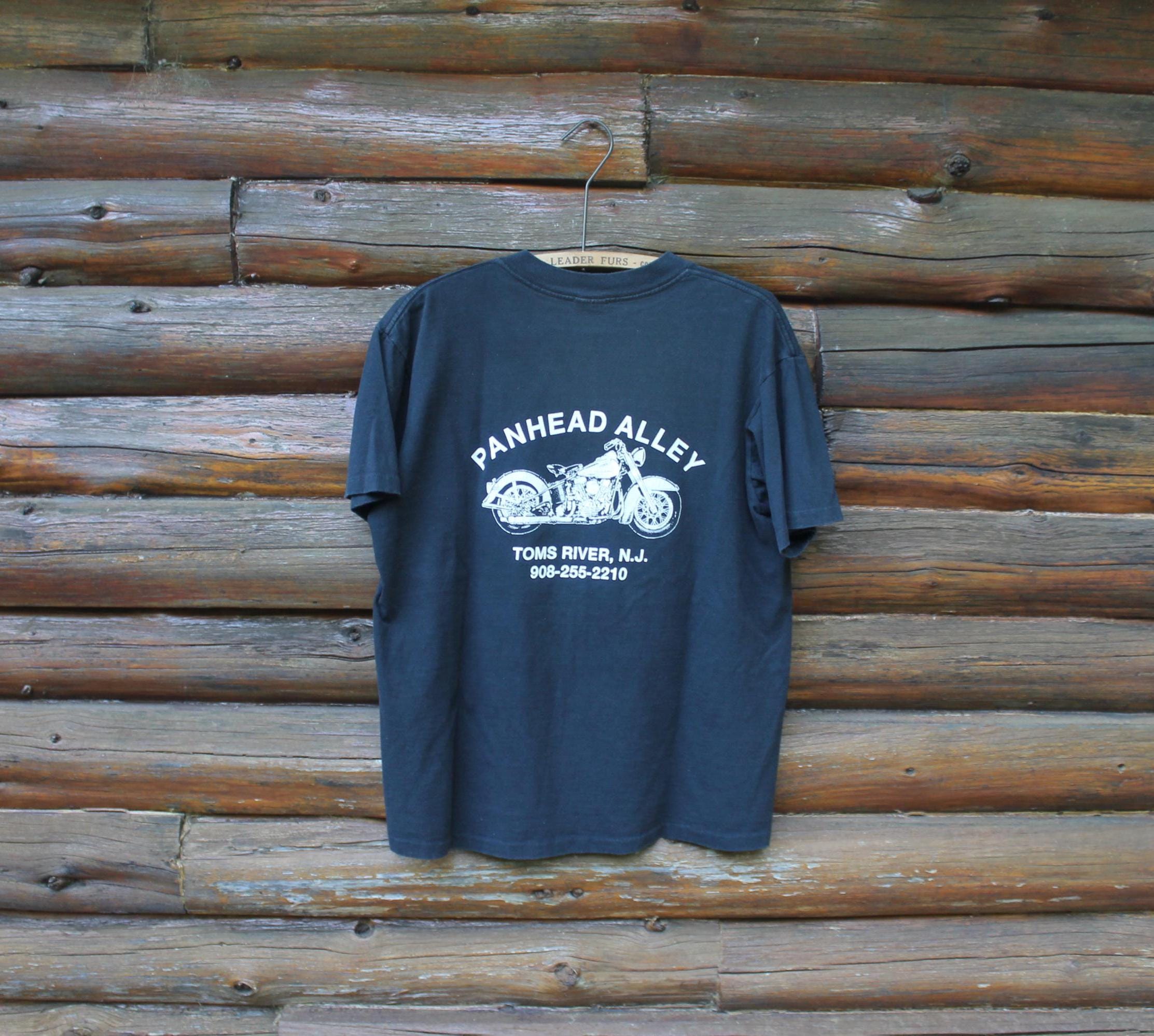 Vintage Born Wild American Biker Eagle Panhead Alley 90s Black 