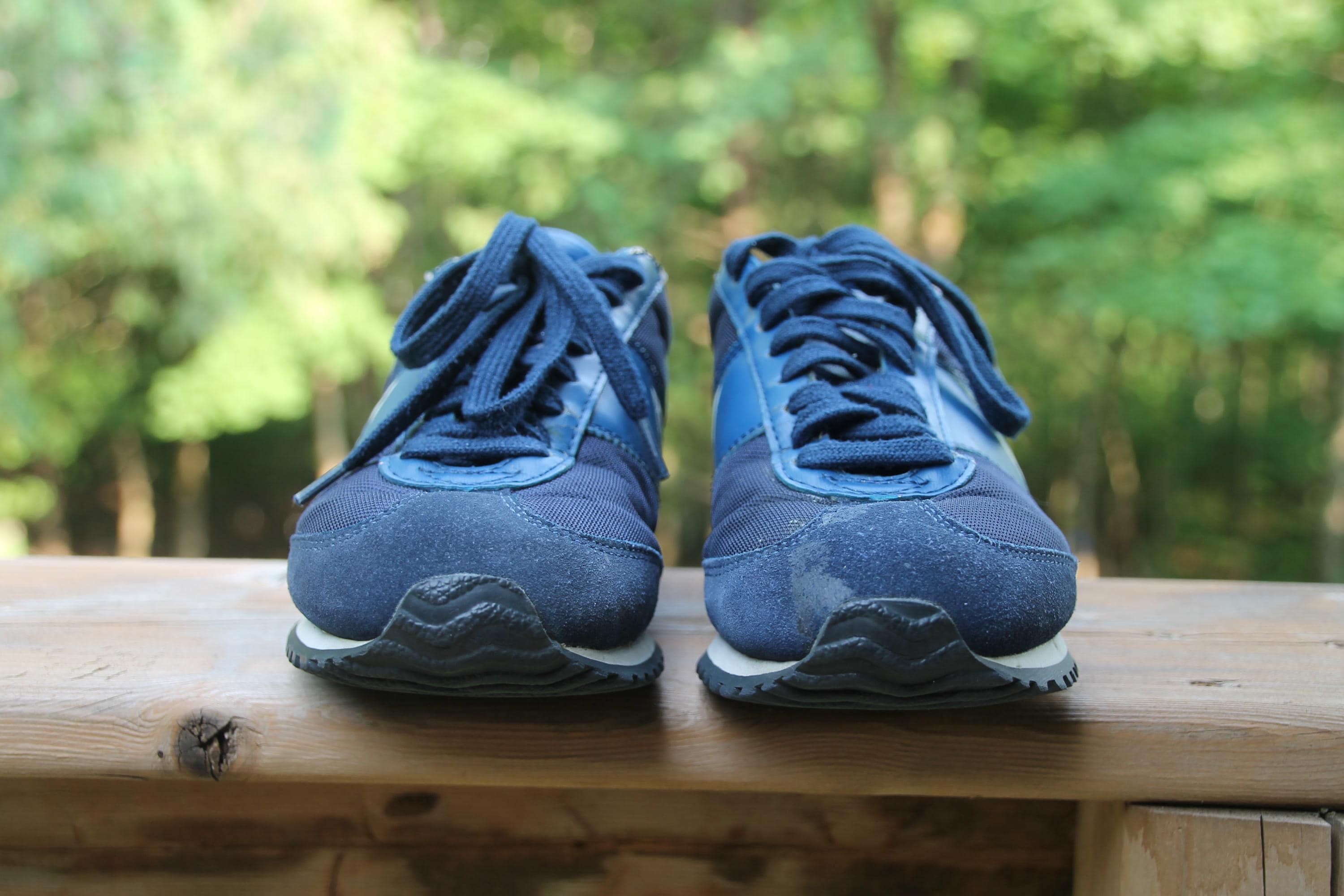 Vintage Le Coq Sportif Blue Casual Lace up Shoes Men