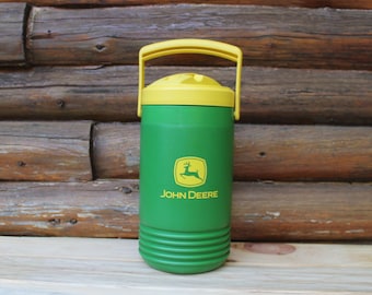 Vintage John Deere Iglu One Gallon Grün und Gelb behandelte Wasserkühler