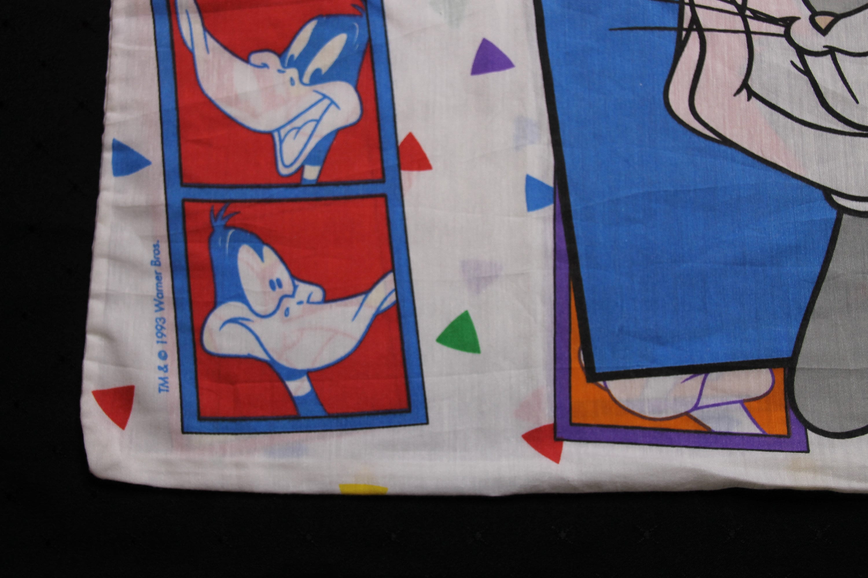 Housse De Couette Vintage Bugs Bunny + Taie D'oreiller - Looney Tunes - TM 1999 Warner Bros - Comme Neuve