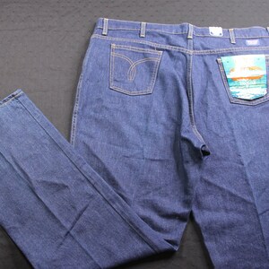 Vintage Great Western Garment Co. Scrubbies Boot Cut Blue Denim Jeans New Old Stock Adult Size 44x34