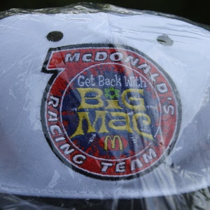 Vintage Mcdonalds Big Mac Racing Team 1994 Nascar Racing Snapback Hat ...