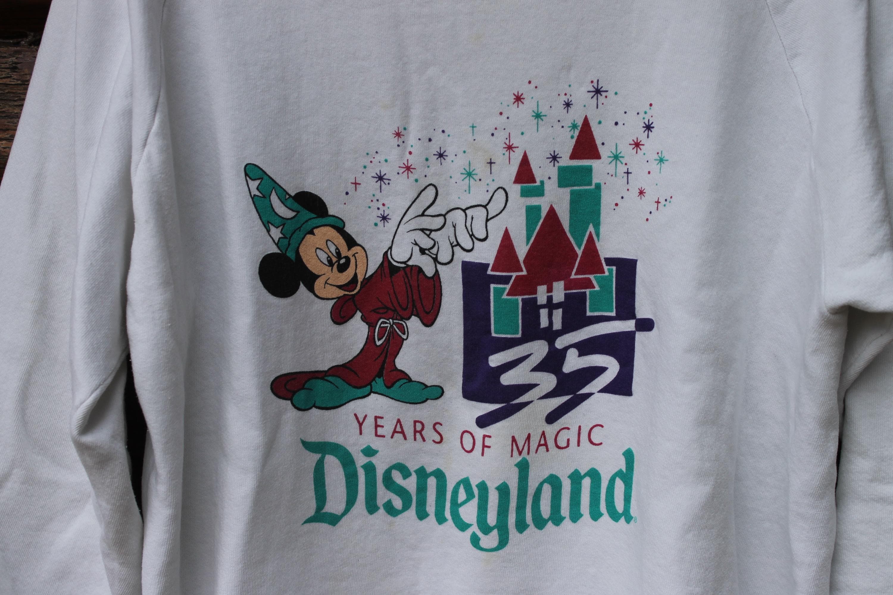 Vintage Disneyland 35 Years of Magic Mickey Mouse Sweatshirt Adult 