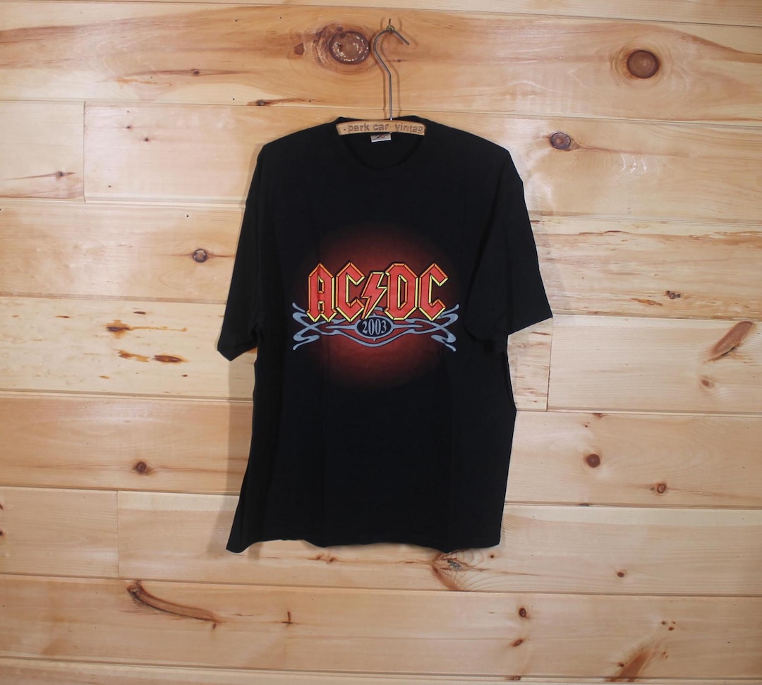Vintage AC/DC Germany Tour Rock Band Concert Tour Black T-shirt Adult ...