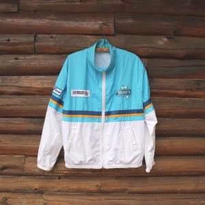 Vintage Players Racing GM Motor Sport Blue Full Zip Jacket Adult Size Large