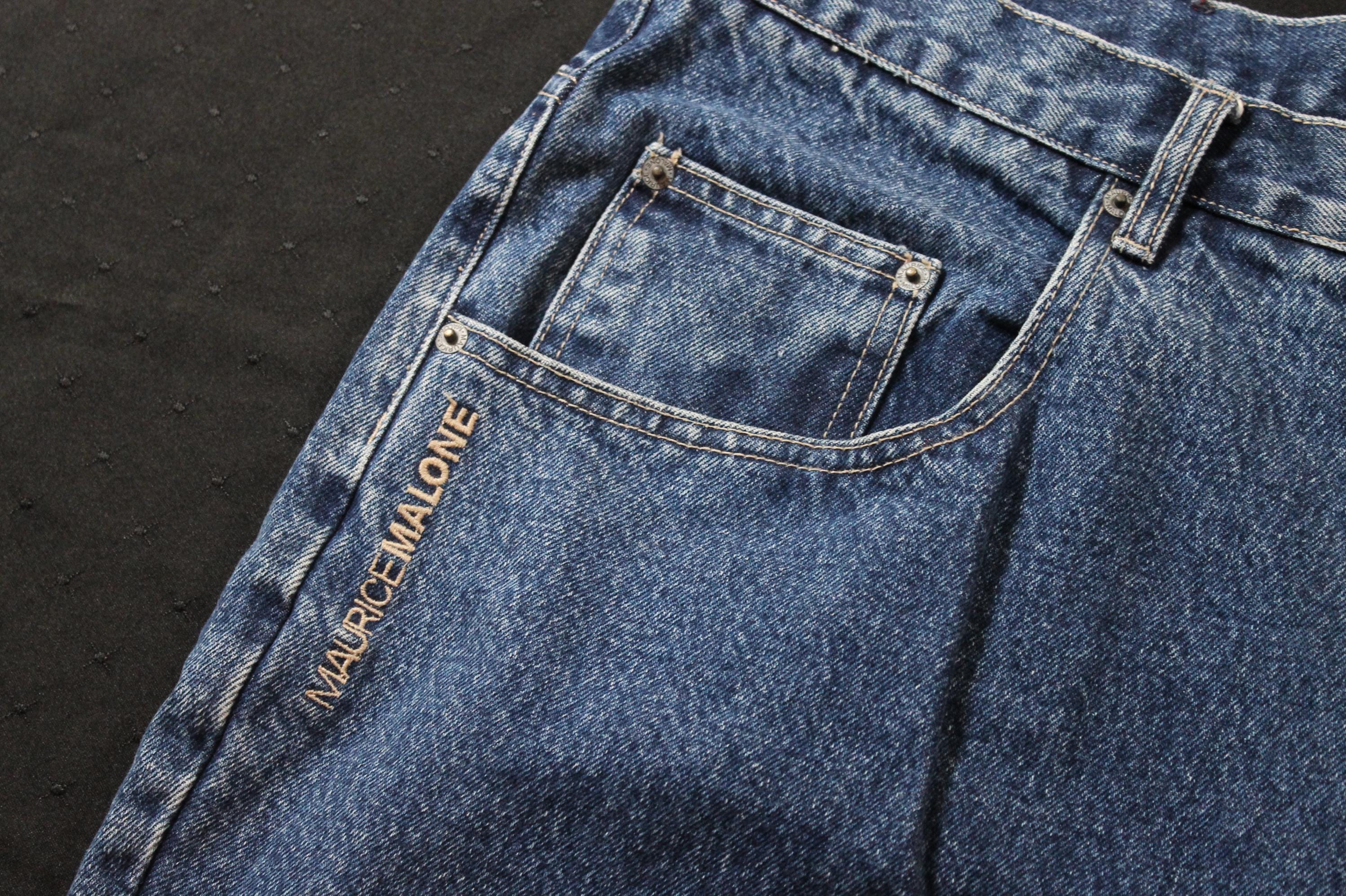 Vintage Maurice Malone Mojeans Blue Jeans Denim 90s Hip Hop Baggy