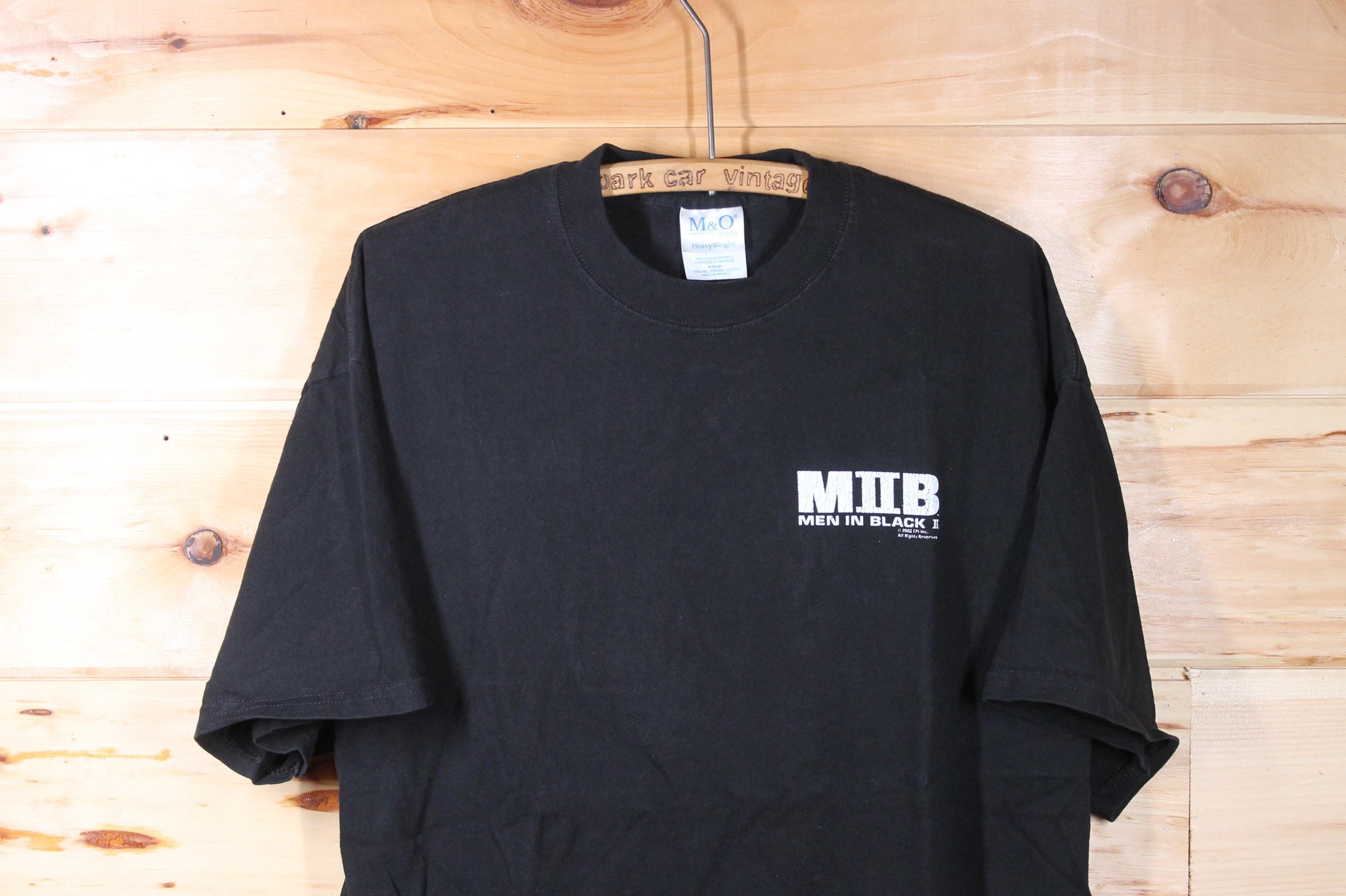 Vintage Men in Black 2 Movie Promo Promotional Black T-shirt