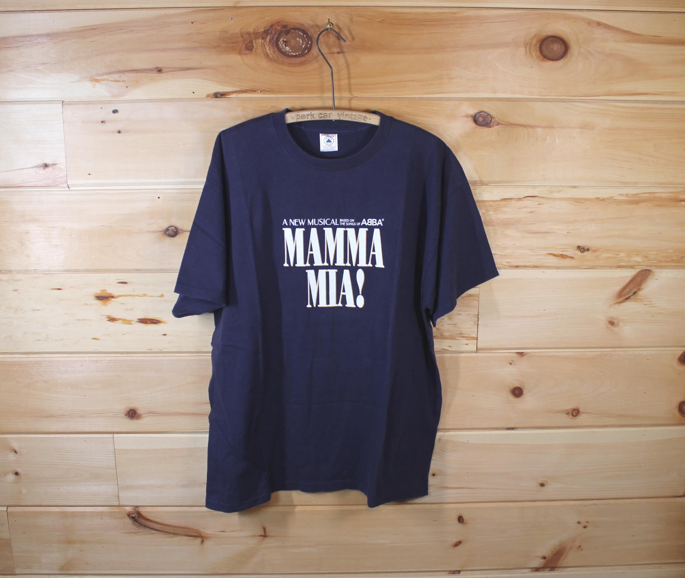 Vintage ABBA Mamma Mia! Musical Blue T-shirt Adult Size XL (fits