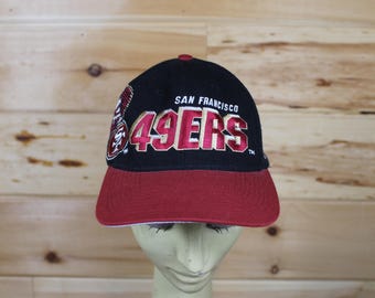 オンラインで人気の商品 NFL レザーアジャスブルキャップ 49ers 90s