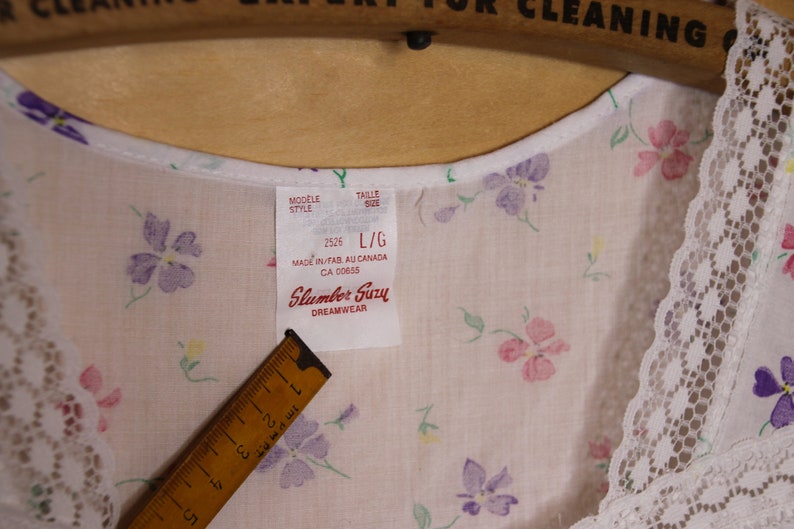 Vintage Slumber Suzy Dreamwear Nighty Floral Night Gown Nighty Sleepwear Adult Size Large