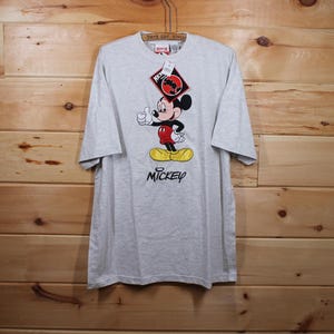 Vintage Mickey Mouse Classic Embroidered Mickey Inc. New With Tags T-Shirt Adult Size XL