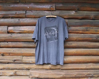 Vintage Great Smoky Mountains Nationalpark Graubär T-Shirt Erwachsenengröße XXL