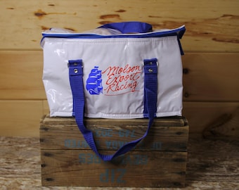 Vintage Molson Export Racing Travel Cooler Zip Up Bag