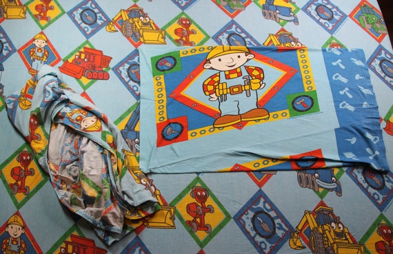 ヴィンテージ ボブ・ザ・ビルダー テーマ ツイン フラット / フィット