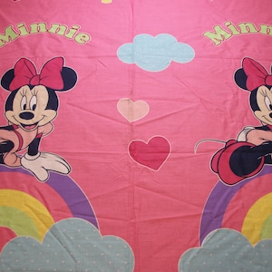 Vintage Disney Minnie Mouse Flat Bed Sheet