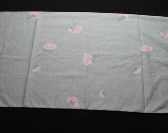Vintage Burlington Caress Dan Pink Flowers Floral Pillow Case Pillowcase