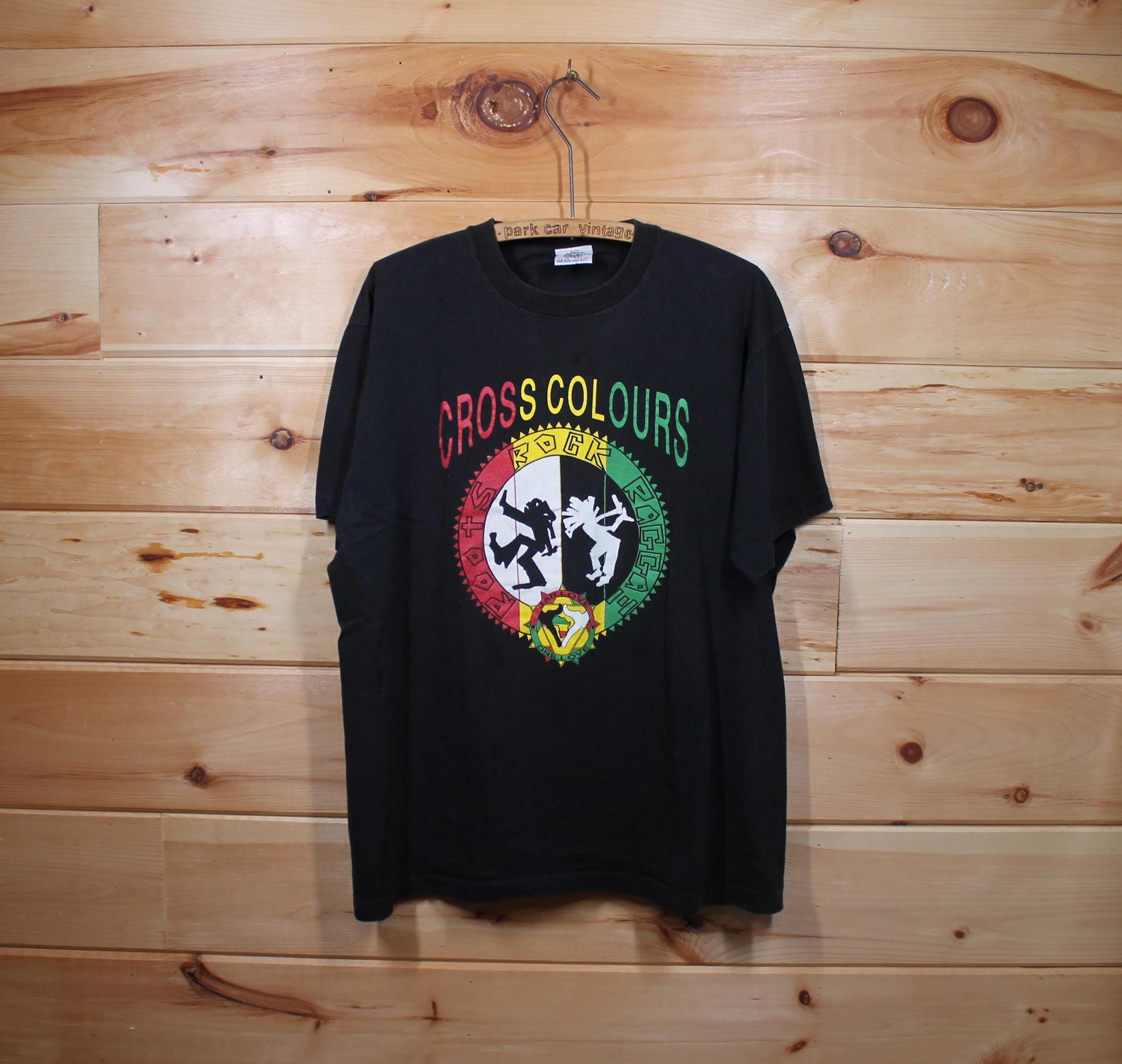 CROSS COLOURS クロスカラーズ ヴィンテージ Tシャツ ヴィンテージ クロスカラーズ ルーツ ロック ラガ ジャー ラブ ワン
