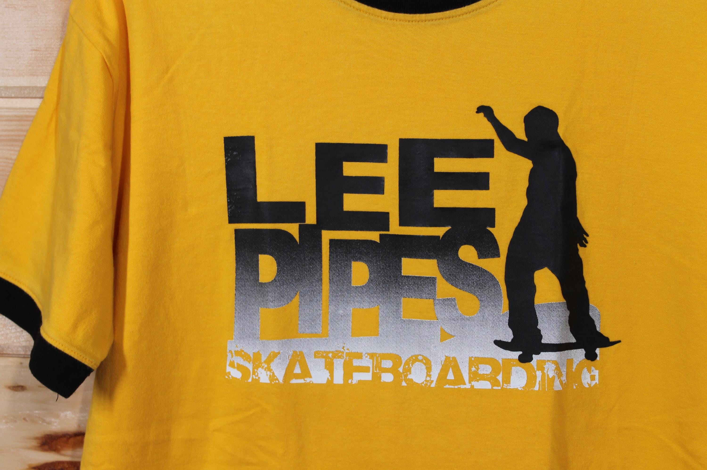 Vintage Lee Pipes Skateboarding Yellow T-shirt Adult Size XL - Etsy