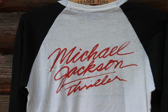 ヴィンテージ マイケル ジャクソン スリラー オフィシャル ラグランTシャツ ヴィンテージ マイケル ジャクソン スリラー オフィシャル