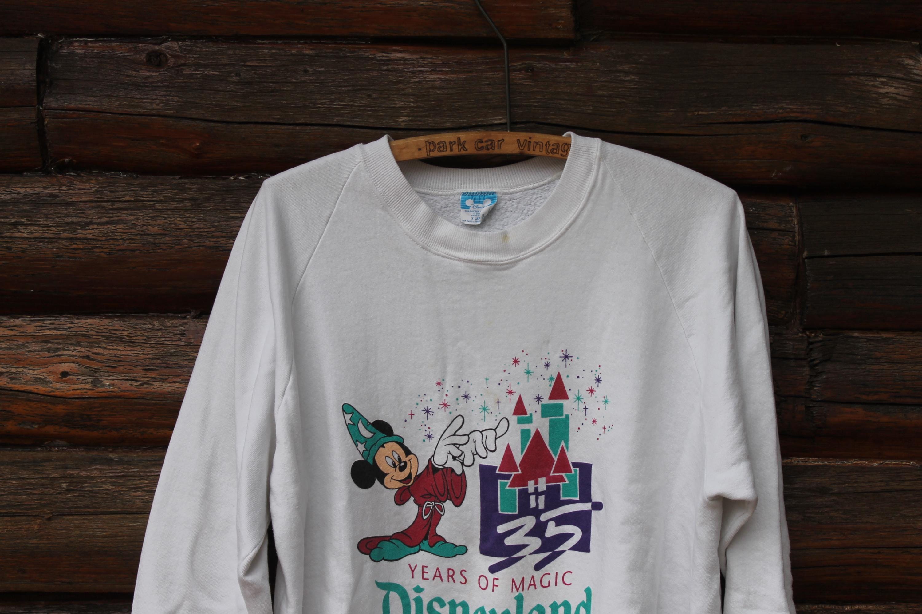 Vintage Disneyland 35 Years of Magic Mickey Mouse Sweatshirt Adult 
