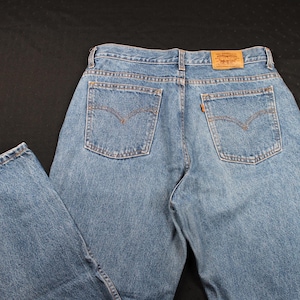 Vintage Levis Strauss & Co Orange Tab Denim Blaue Jeans Erwachsene Größe 34 x 30
