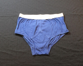Vintage Jockey Blue Underwear Briefs Adult Size 40 Front Flap Unworn Condition