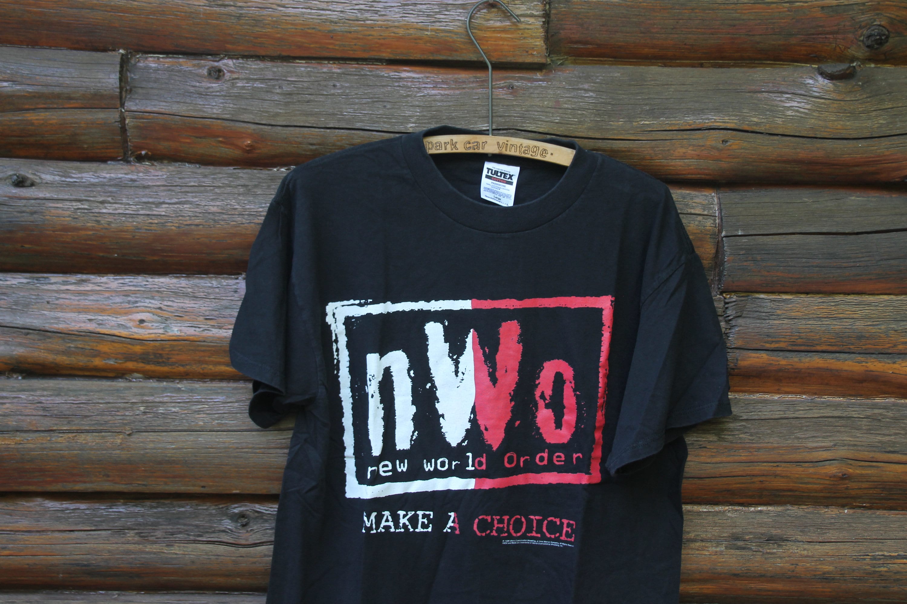 Vintage 1998 NWO New World Order Make A Choice WCW Wrestling Black 
