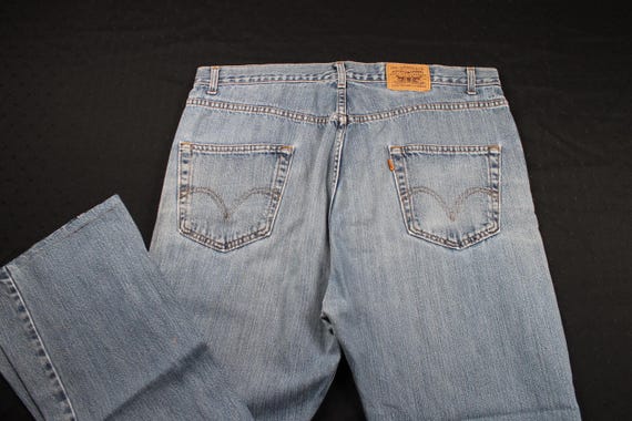 Vintage Levis Strauss & Co Orange Tab Denim Blue Jeans Adult Size 38 x 32