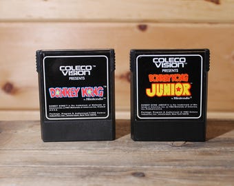 Cartuchos de videojuegos de Donkey Kong y Donkey Kong Junior para Coleco Vision