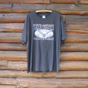 Vintage North American Bald Eagle Protect & Preserve Black T-Shirt Adult Size XL