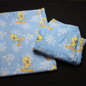 Juego de sábanas planas y ajustables para cama doble de la colección Tweety Bird de Dan River