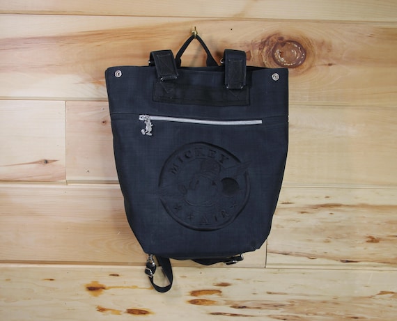 Vintage Disney Mickey Air Black Backpack Cute Mickey Mouse  display picture 1