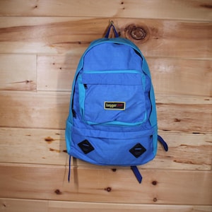 Vintage Lugger Blau und Teal Wandern Naturlehrgang Camping Rucksack
